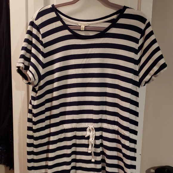 Sonoma Dresses & Skirts - Sonoma Navy/White Striped Shift Tie Dress, Cotton